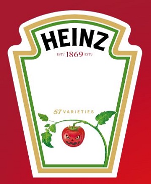 Индивидуальная этикетка на кетчуп Heinz бесплатно