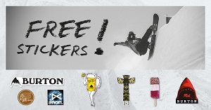 Бесплатные наклейки от promo.burtoneurope.com